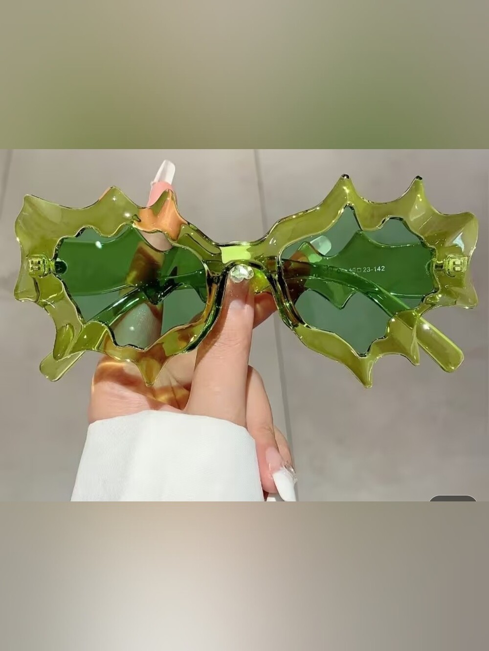 Green Novelty Crazy-Shaped Women’s Sunglasses